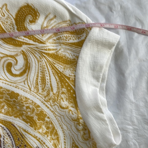 Zara T-Shirt Short Sleeve in White/Yellow & Purple Size-Medium NWOT - Picture 8 of 16